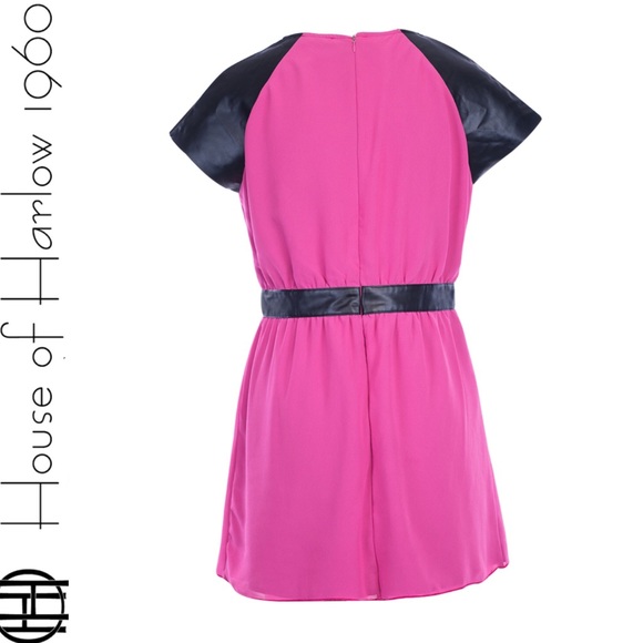House Of Harlow 1960 Pink Vegan leather dress - Picture 4 of 8
